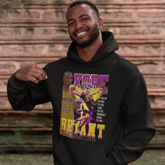 KOBE BRYANT;  BE THE BEST VERSION OF YOURSELF:: UNISEX CUSTOM HOODIE - Picture 1 of 6